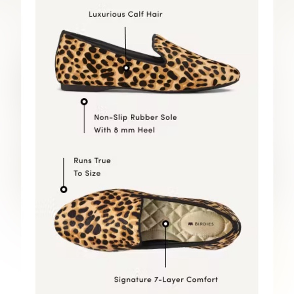 BIRDIES Starling Cheetah Calf Hair Flats/Deadstock - Picture 14 of 16